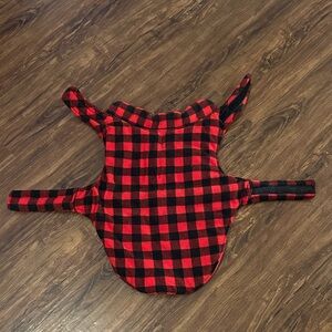Red and Black Buffalo Plaid Pet Harness Vest MEDIUM/LARGE